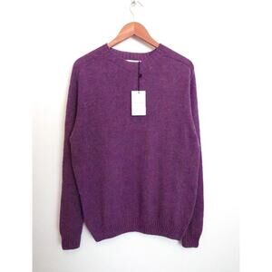 LOCHCARRON OF SCOTLAND Luxury Wool Crewneck Sweater Jumper YOOX M NWT $185